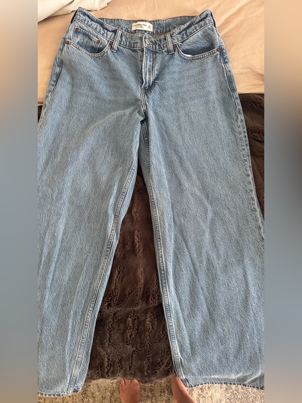 Abercrombie & Fitch Light Blue Women's Straight Leg Jeans